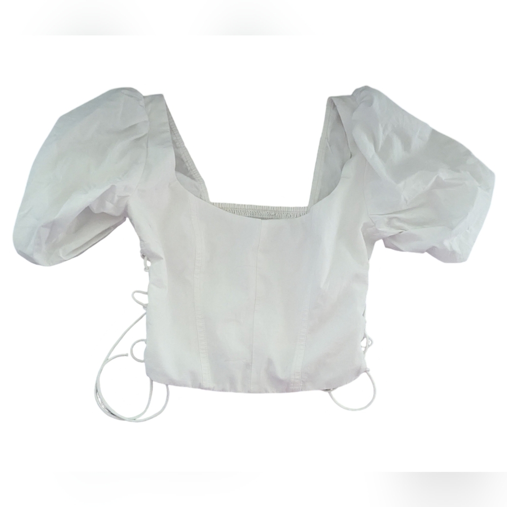 Abercrombie puff sleeve crop top